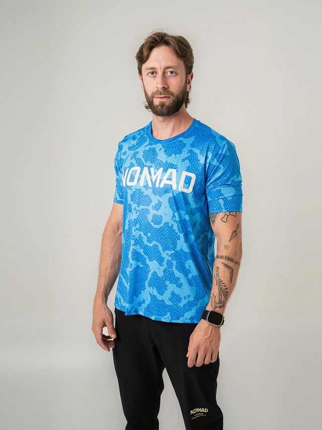 Camisa Enduro Masculina Aqua Manga Curta Nomad